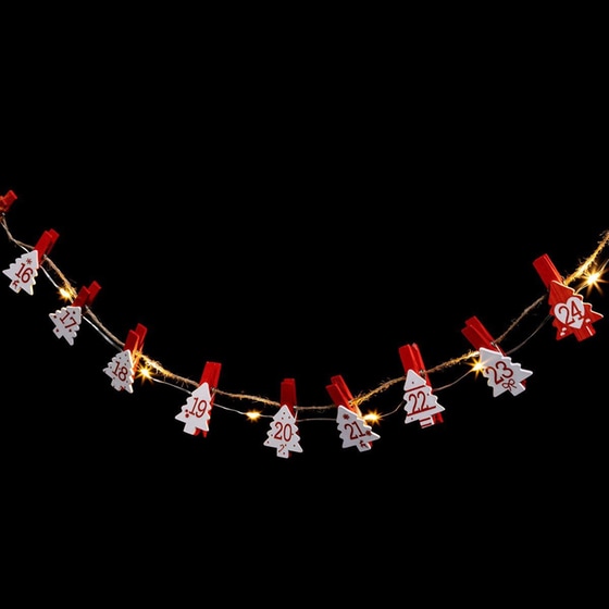 Χριστουγεννιάτικη Γιρλάντα SpitiShop 24 LED F-R Advent Calendar image 0