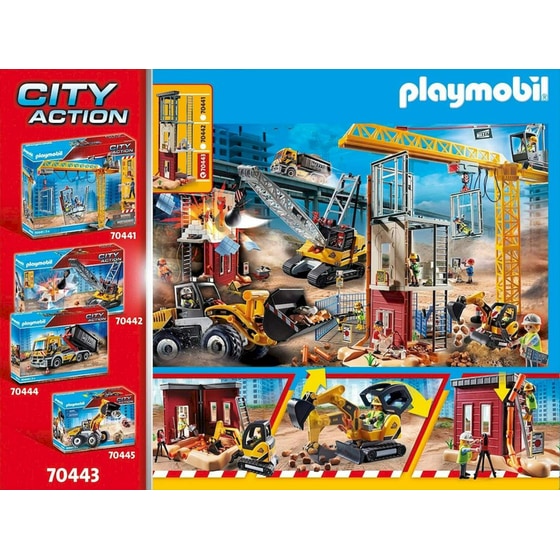 PLAYMOBIL® City Action Μικρός Εσκαφέας με Ερπύστριες και Δομικά (70443) image 7