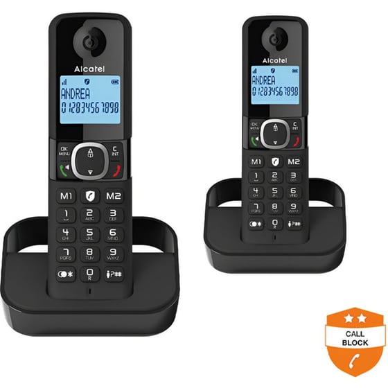 Ασύρματο Τηλέφωνο Alcatel F860 CE DUO - Μαύρο image 0