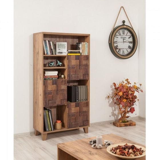 Βιβλιοθήκη 24mall Mare Atlantic Pine από Μοριοσανίδα 80x36x155 cm - Καφέ image 1