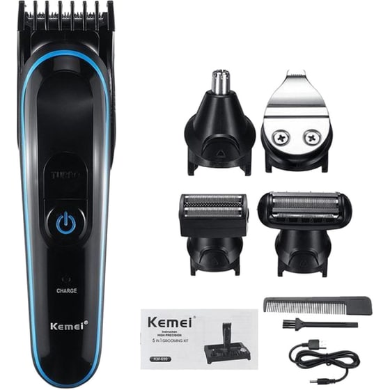 Σετ Ανδρικής Περιποίησης KEMEI KM-690 5 σε 1 για Πρόσωπο, Μαλλιά και Σώμα image 8