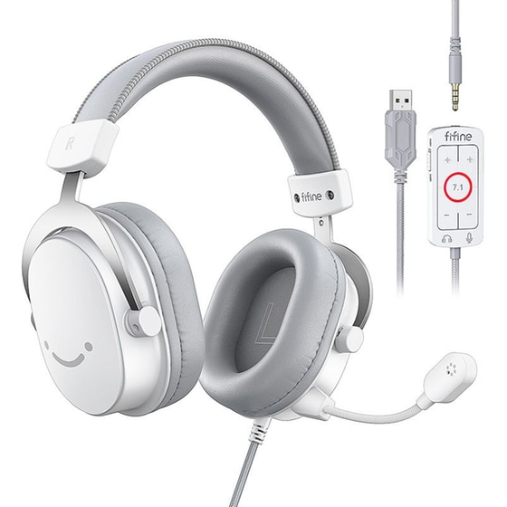 Ενσύρματα Gaming Ακουστικά Fifine H9W - White image 1