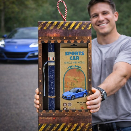 Λαμπάδα&nbsp;Synchronia&nbsp;Ξύλινο&nbsp;Pull&nbsp;Back&nbsp;Sports&nbsp;Car image 4