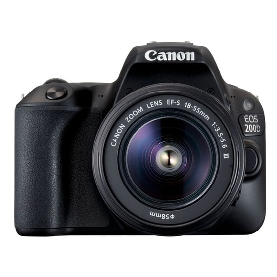 DSLR Canon EOS 200D & Φακός 18-55mm DC - Μαύρο image 0