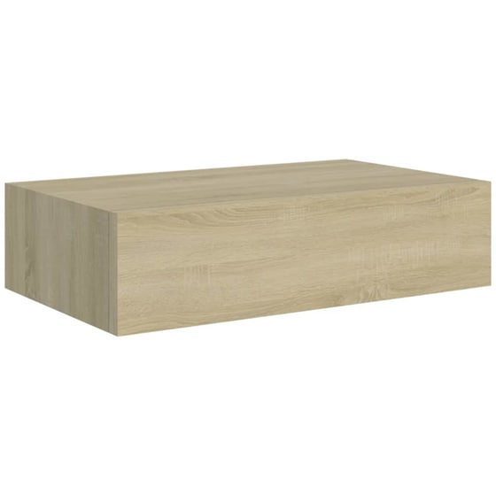 Ράφια Τοίχου VidaXL με Συρτάρια από MDF 40x23.5 cm 2 Τμχ - Δρυς image 2