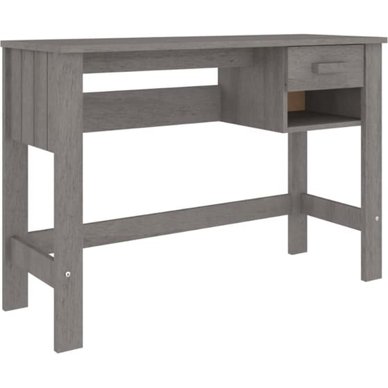 Γραφείο VidaXL Hamar από Μασίφ Ξύλο Πεύκου 110x40x75 cm - Ανοιχτό Γκρι image 0