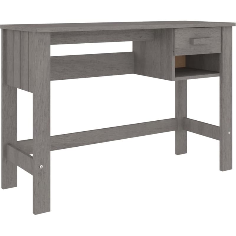 Γραφείο VidaXL Hamar από Μασίφ Ξύλο Πεύκου 110x40x75 cm - Ανοιχτό Γκρι