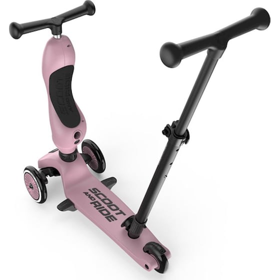 Παιδικό Πατίνι Τρίτροχο Πολυμορφικό 3 σε 1 Scoot & Ride Highwaykick 1 Push and Go με Λαβή Γονέα - Wildberry image 6