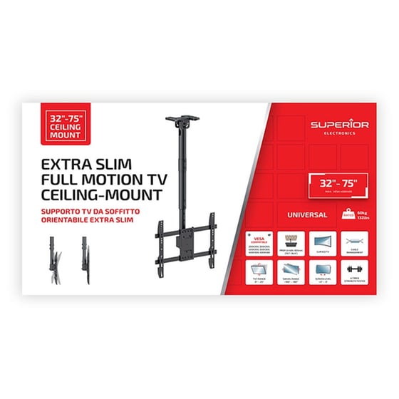 Βάση Τηλεόρασης Οροφής Superior SUPSTV023 32" - 75" έως 60kg image 3