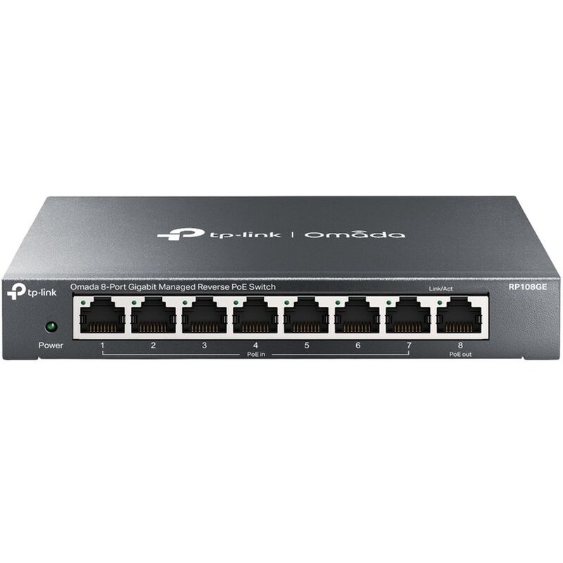 TP-Link TL-RP108GE Network Switch Managed L2 Gigabit Ethernet (10/100/1000 Mbps) 8-Port PoE Support