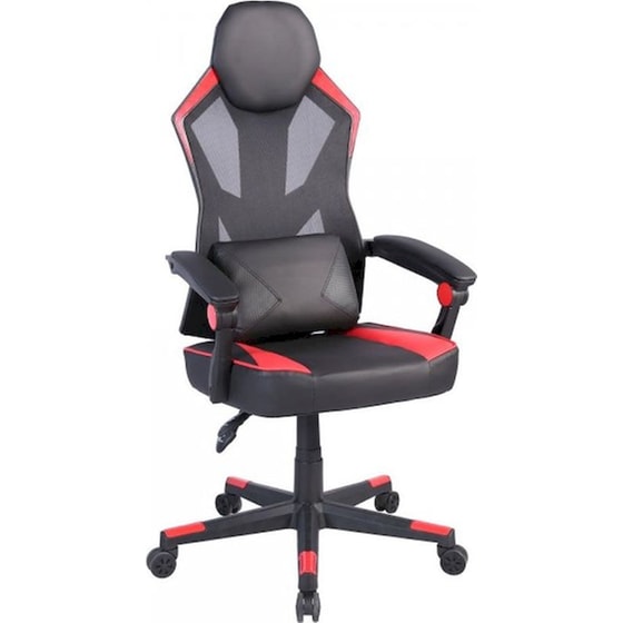 Καρέκλα Γραφείου/ Gaming 24Mall Krafton Pro από Ύφασμα Mesh -Μαύρο/ Κόκκινο image 0