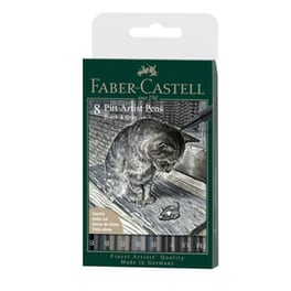 Σετ Μαρκαδόροι Faber-Castell Pitt Artist Pen® Black & Grey 8 Τεμάχια - (167171)