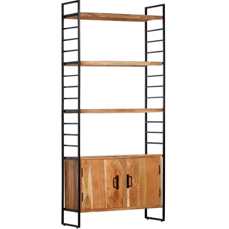 Βιβλιοθήκη VidaXL από Μέταλλο 80x30x180 cm - Καφέ VIDAXL