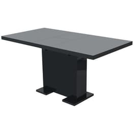 Τραπεζαρία Vidaxl Επεκτεινόμενη Γυαλιστερή 120x80x75 cm - Μαύρο