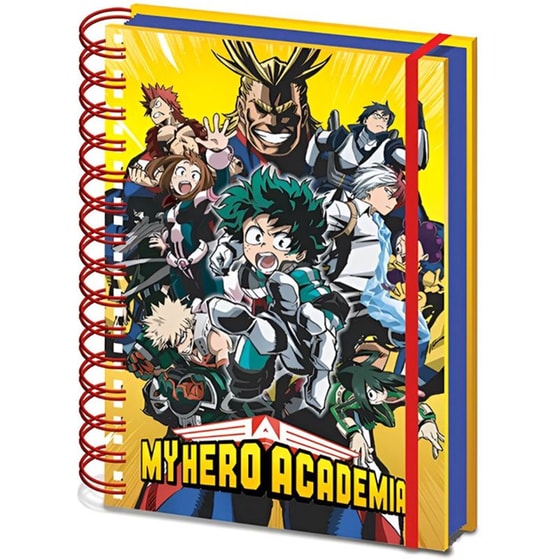 Σημειωματάριο Pyramid Α5 Ριγέ Σπιράλ My Hero Academia Με Λάστιχο image 0