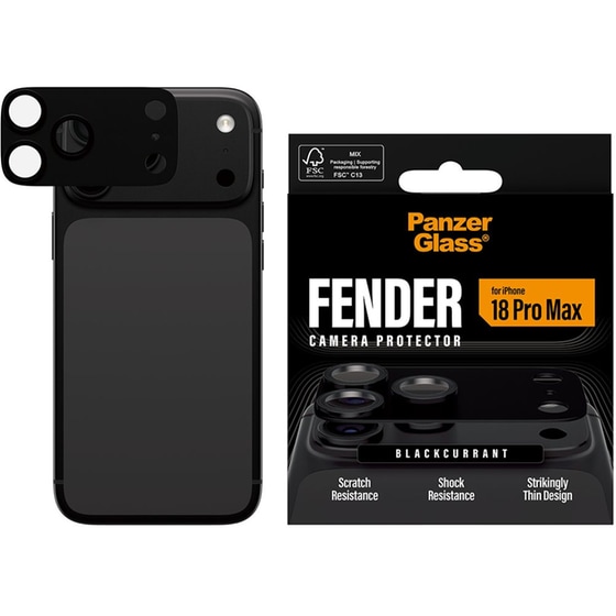 Προστατευτικό καμερών Apple iPhone 18 Pro Max - PanzerGlass Fender Camera Protector - Black image 2