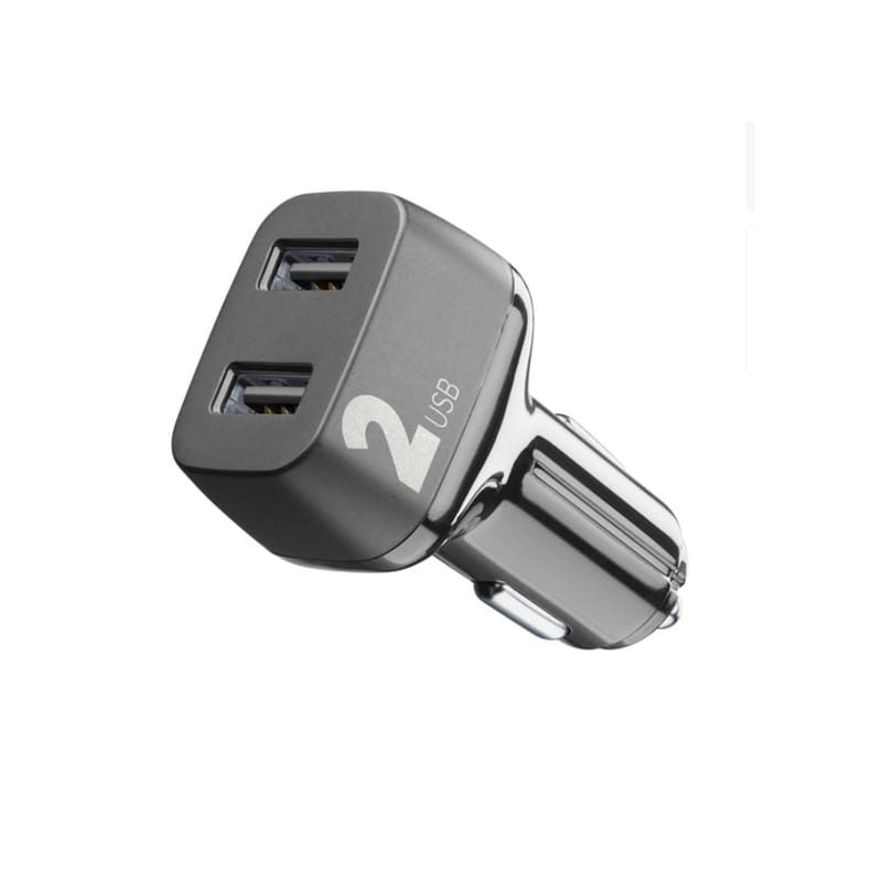 Φορτιστής Αυτοκινήτου Cellular Line 2xUSB - Μαύρο
