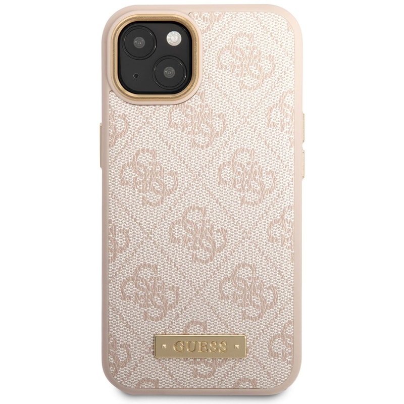 GUESS Θήκη Apple iPhone 14 Plus - Guess 4g + Plate Logo Collection Θήκη - Ροζ