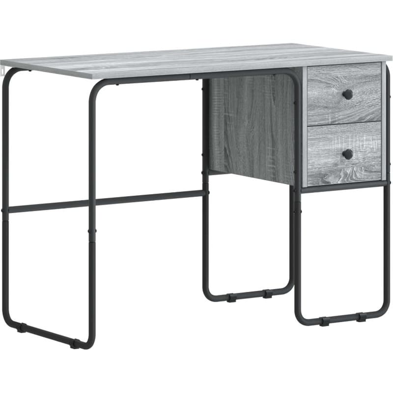 Γραφείο VidaXL με Αποθηκευτικό Χώρο 100x50x75 cm - Γκρι Sonoma