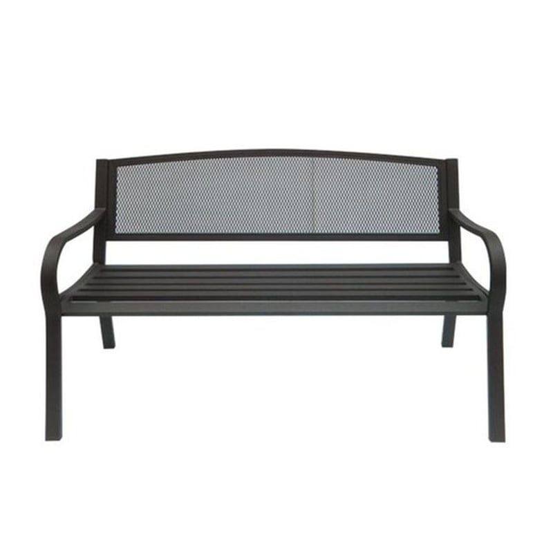 WOODWELL Παγκακι Mesh Mεταλλικό 124x57x78 cm - Μαύρο
