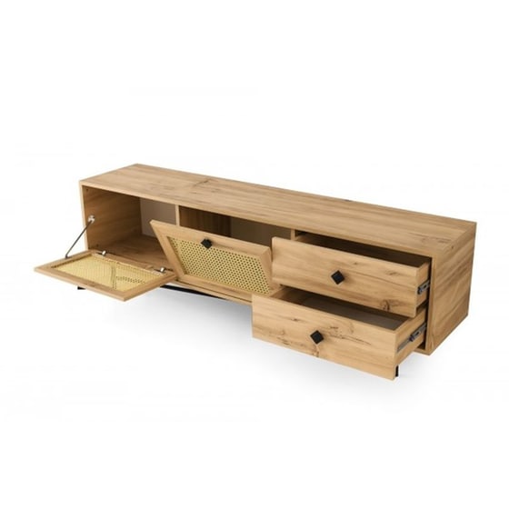 Έπιπλο Τηλεόρασης Frosinone Μοριοσανίδα 180x40x60 cm - Kαφέ image 2