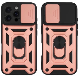 Θήκη Ring Armor Campro Sonique Για Apple Iphone 16 Pro Max Ροζ Χρυσό