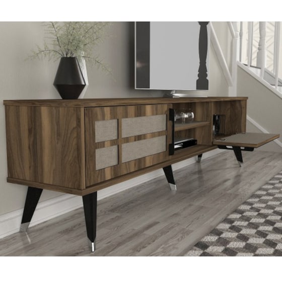 Έπιπλο Τηλεόρασης 24Mall Logo από Μοριοσανίδα 180x35x49.2 cm - Καφέ image 5