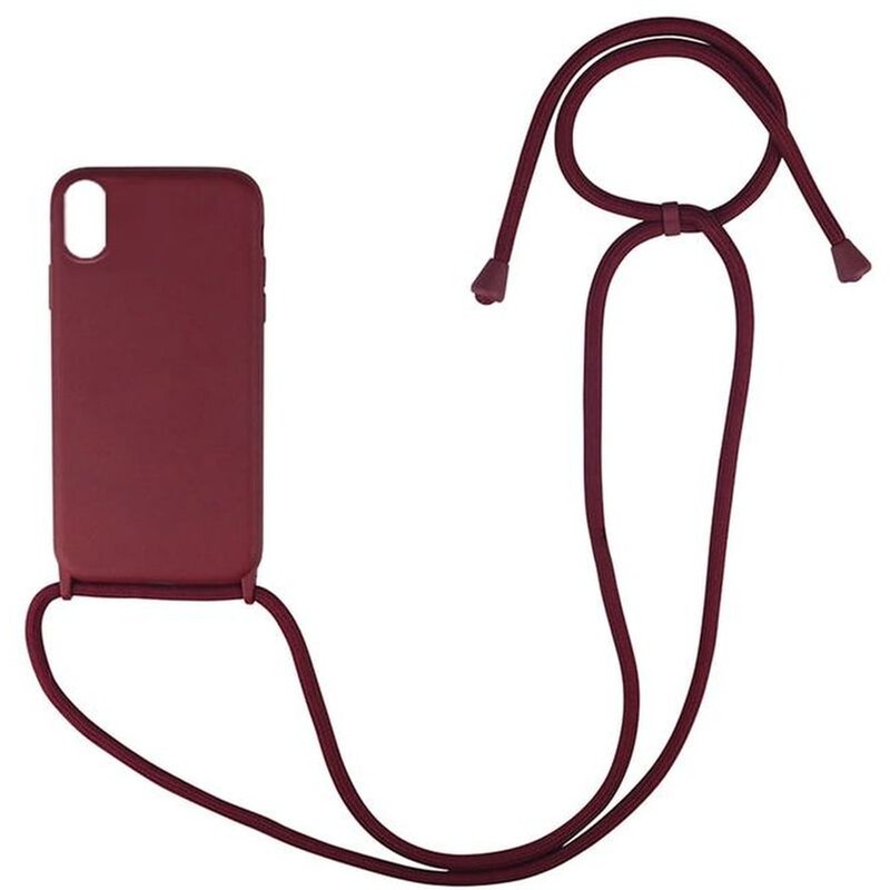 SONIQUE Θήκη Apple iPhone XS - Sonique Carryhang Με Κορδόνι - Μπορντό