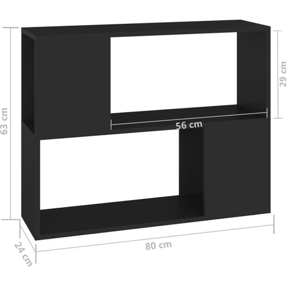 Έπιπλο Τηλεόρασης VidaXL Μοριοσανίδα 80x24x63cm - Μαύρο image 6