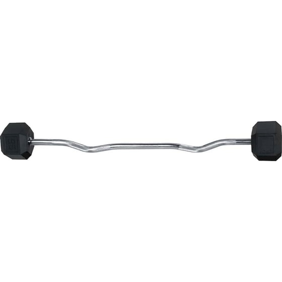 Στραβόμπαρα Τύπου "W" Σταθερού Βάρους 35kg Amila 84796 από Ατσάλι με Εξάγωνους Δίσκους από Λάστιχο image 0