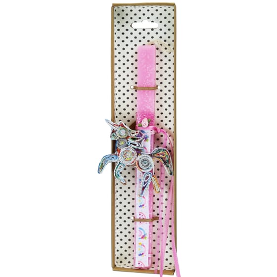 Λαμπάδα SYNCHRONIA Μονόκερος Ροζ image 2