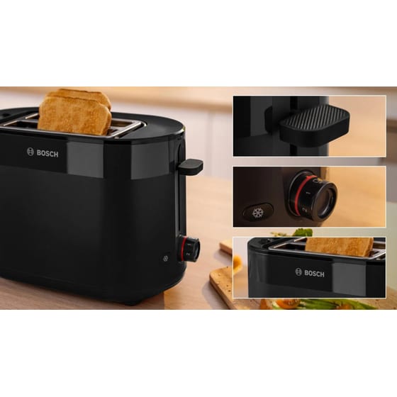 BOSCH COMPACT MYMOMENT TAT2M123 2 Θέσεων 950W Μαύρο Φρυγανιέρα image 3
