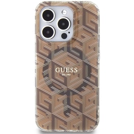 Guess “gcube Stripes Collection” Magsafe Hard Case Θήκη Προστασίας Από Σκληρό Πλαστικό – Iphone 15 Pro Max (καφέ – Guhmp15xhgcustgw)