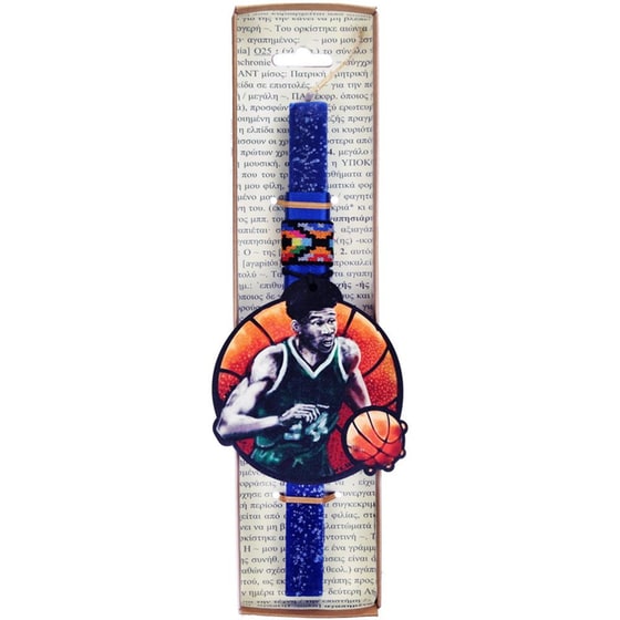 Λαμπάδα SYNCHRONIA 30 εκ. Μπάσκετ - Μπλε Ελεκτρίκ image 2