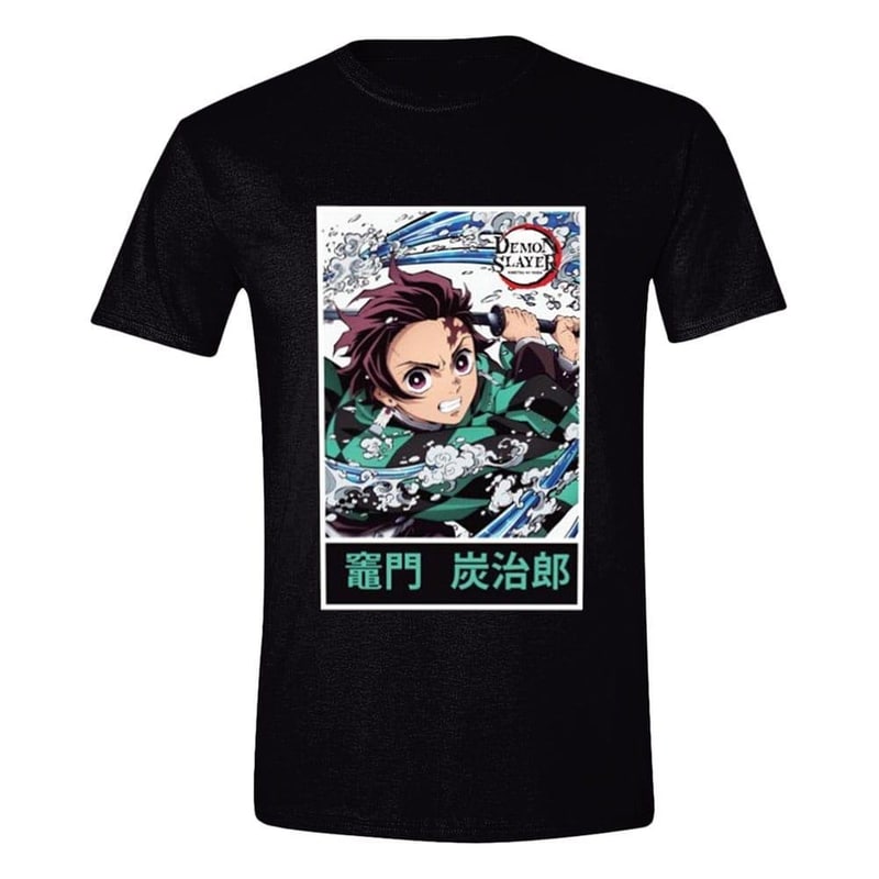 PCMERCH T-shirt Pcmerch Demon Slayer: Kimetsu No Yaiba Tanjiro Kamado - Μαύρο