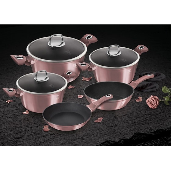 Σετ Μαγειρικά Σκεύη BERLINGER BH-6043 10 τμχ Ροζ image 1