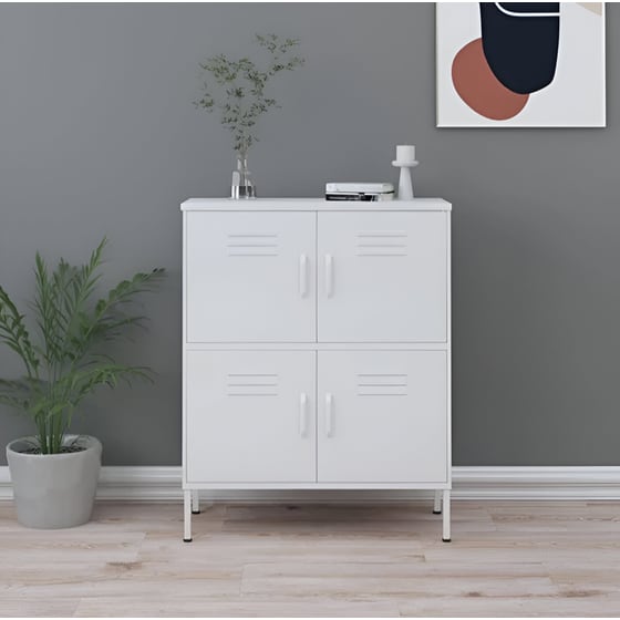 Ντουλάπι Γραφείου VidaXL από Ατσάλι 80x35x101.5 cm - Λευκό image 1