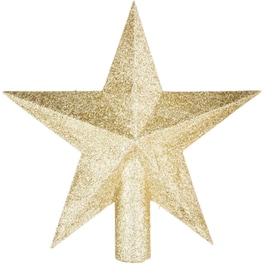 Χριστουγεννιάτικο Στολίδι Spitishop A-s Glitter Gold 184431 Πλαστικό 1 Τμχ - Κορυφή Δέντρου
