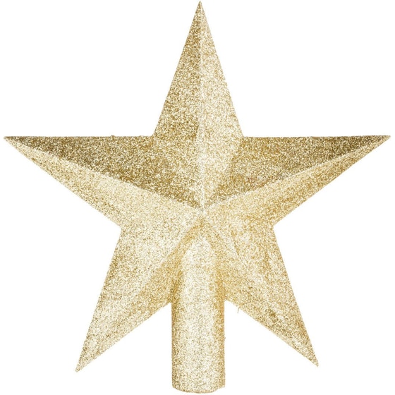 Χριστουγεννιάτικο Στολίδι Spitishop A-s Glitter Gold 184431 Πλαστικό 1 Τμχ - Κορυφή Δέντρου image 0