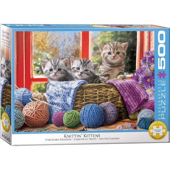 Παζλ Eurographics Knittin' Kittens (500 Κομμάτια) image 0