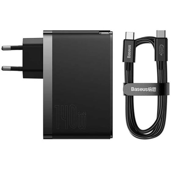 Φορτιστής Πρίζας Baseus GaN5 Pro 2x USB-C/ 1x USB 140W - Black CCGP100201 image 2