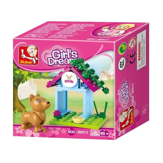 Sluban Τουβλάκια Girls Dream, Dog House M38-b0513, 18τμχ image 1