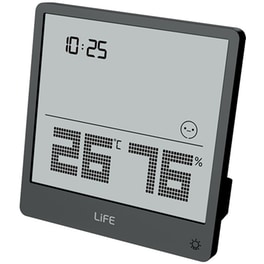 Ψηφιακό θερμόμετρο και υγρόμετρο εσωτερικού χώρου Life Simple - Black