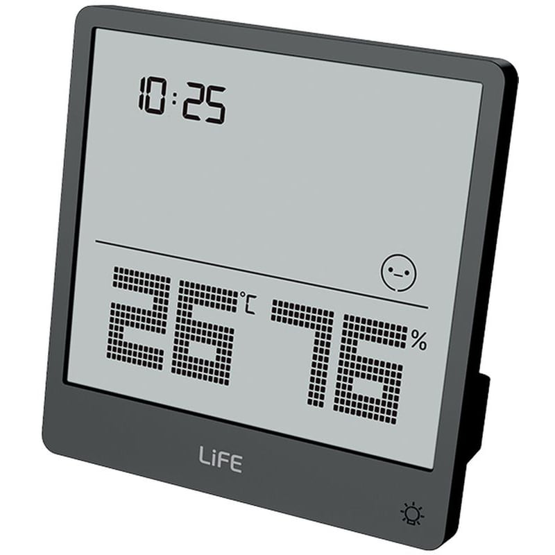Ψηφιακό θερμόμετρο και υγρόμετρο εσωτερικού χώρου Life Simple - Black