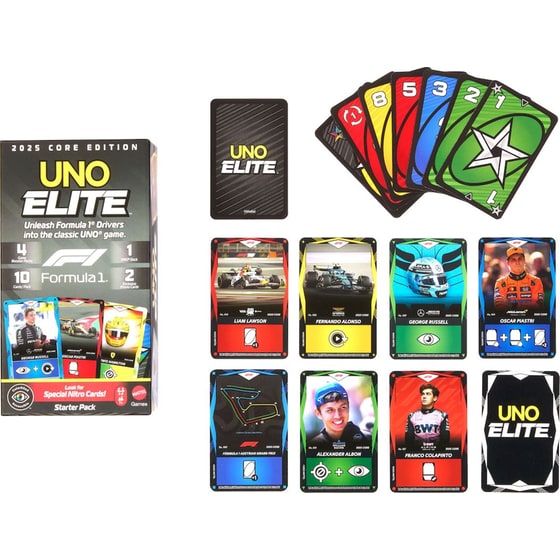 UNO Elite Formula 1 2025 Core Edition Starter Pack Επιτραπέζιο (Mattel) image 2