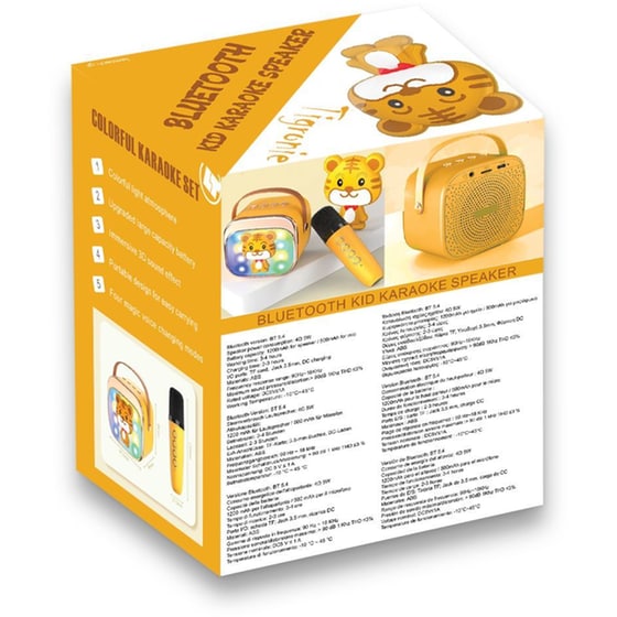 Party Speaker Lamtech BT5,4 Kids με Karaoke Rgb - Κίτρινο image 3