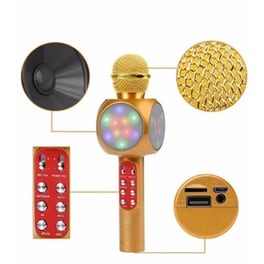 Μικρόφωνο Karaoke Wster Ws-1816 - Χρυσό