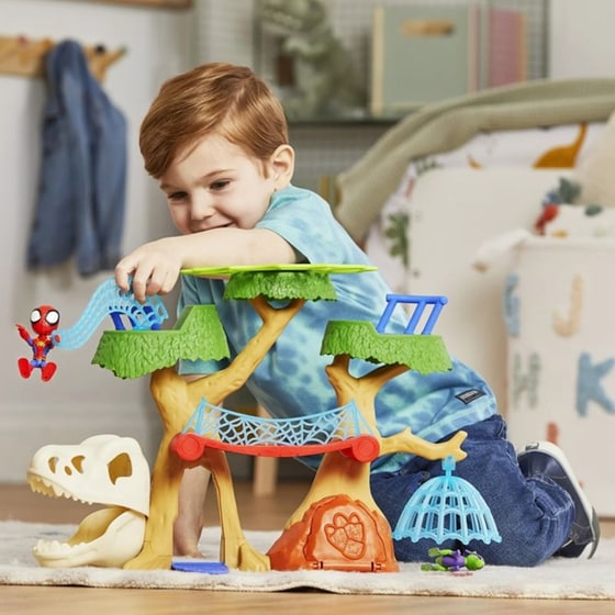 Hasbro Spiderman Marvel Spidey And His Amazing Friends Dino Webs Playset image 4