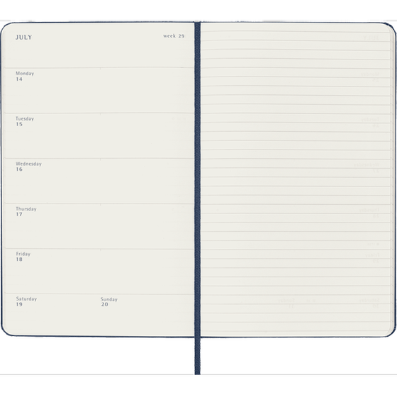 Ακαδημαϊκό Ημερολόγιο Εβδομαδιαίο Moleskine 2024-25 18Μ Large Sap. Blue Hard image 2