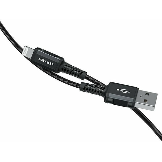 Καλώδιο δεδομένων Acefast C4-02 USB-A σε Lightning Braided 2.4A Apple Certified MFI 1.8m - Μαύρο image 3